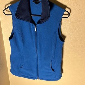 Lands End Women’s Fleece Vest  Color Blue Size XS 2-4